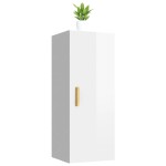vidaXL Dulap de perete, alb extralucios, 34,5x34x90 cm, lemn compozit vidaXL Dulap de perete, alb extralucios, 34,5x34x90 cm, lemn compozit