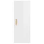 vidaXL Dulap de perete, alb extralucios, 34,5x34x90 cm, lemn compozit vidaXL Dulap de perete, alb extralucios, 34,5x34x90 cm, lemn compozit