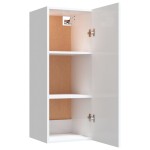 vidaXL Dulap de perete, alb extralucios, 34,5x34x90 cm, lemn compozit vidaXL Dulap de perete, alb extralucios, 34,5x34x90 cm, lemn compozit