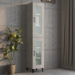 vidaXL Dulap de perete suspendat, gri beton, 34,5x34x90 cm