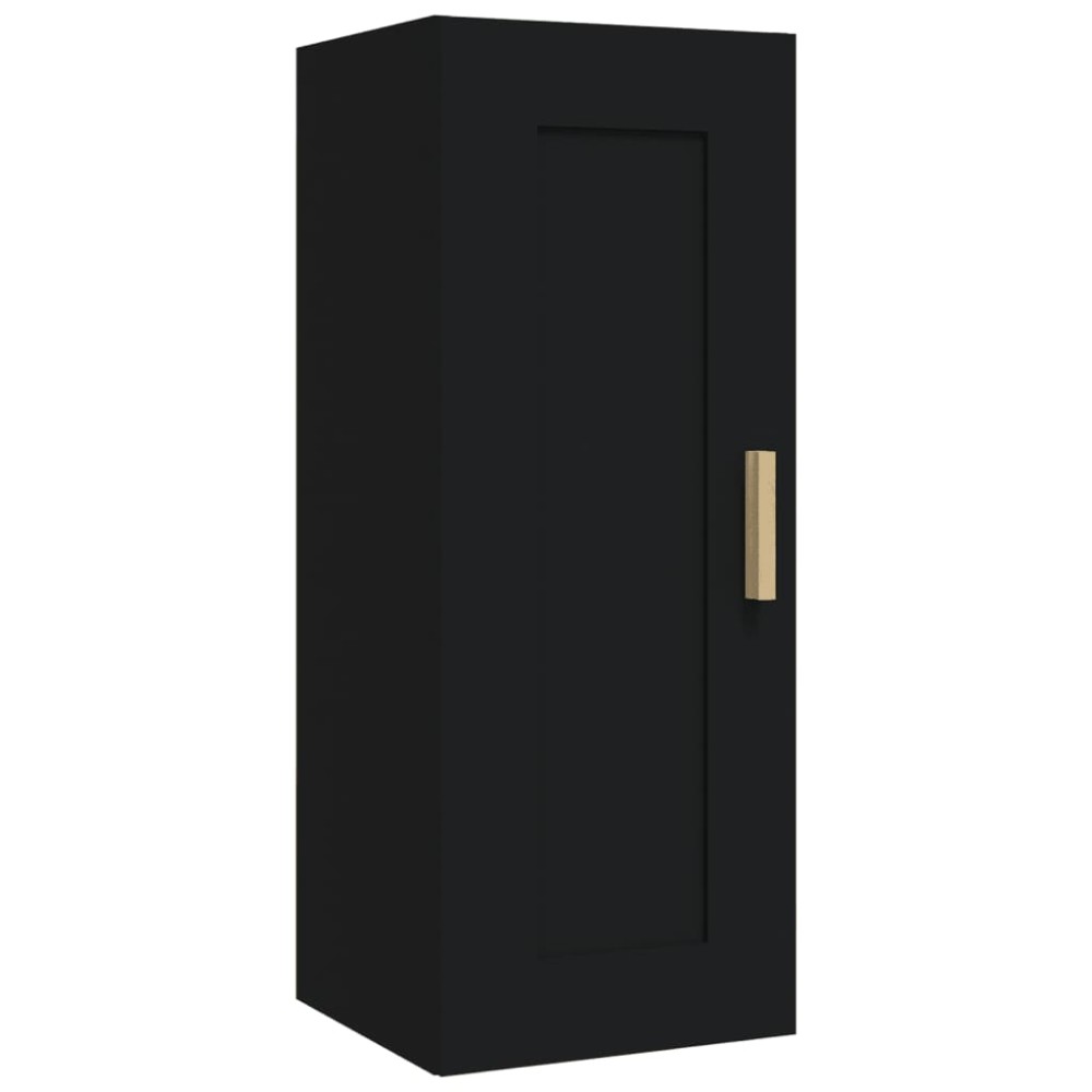 vidaXL Dulap de perete, negru, 35x34x90 cm, lemn prelucrat