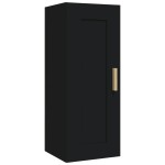 vidaXL Dulap de perete, negru, 35x34x90 cm, lemn prelucrat vidaXL Dulap de perete, negru, 35x34x90 cm, lemn prelucrat