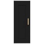vidaXL Dulap de perete, negru, 35x34x90 cm, lemn prelucrat vidaXL Dulap de perete, negru, 35x34x90 cm, lemn prelucrat
