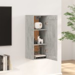 vidaXL Dulap de perete, gri beton, 35x34x90 cm, lemn compozit