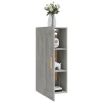 vidaXL Dulap de perete, gri beton, 35x34x90 cm, lemn compozit