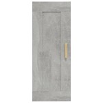 vidaXL Dulap de perete, gri beton, 35x34x90 cm, lemn compozit