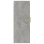 vidaXL Dulap de perete, gri beton, 35x34x90 cm, lemn compozit