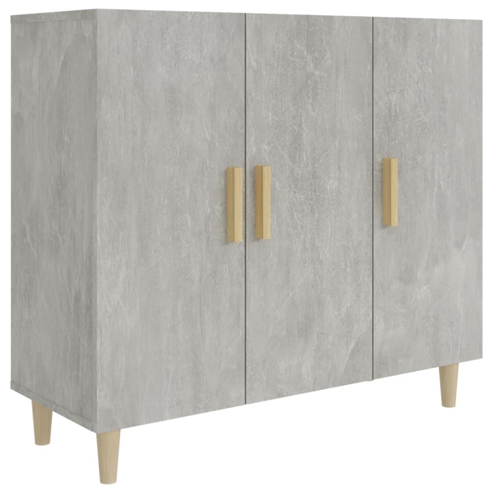 vidaXL Servantă, gri beton, 90x34x80 cm, lemn compozit