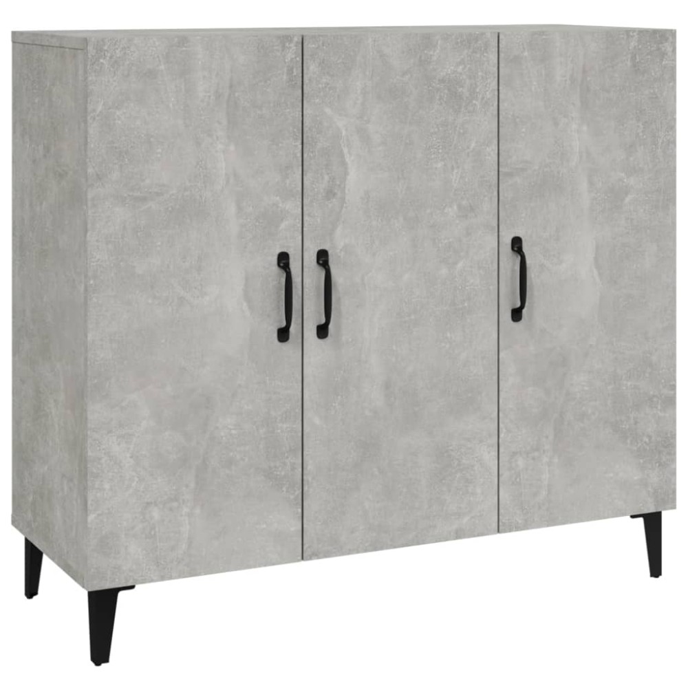vidaXL Servantă, gri beton, 90x34x80 cm, lemn compozit