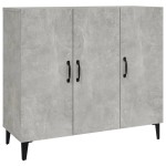 vidaXL Servantă, gri beton, 90x34x80 cm, lemn compozit