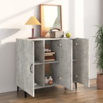 vidaXL Servantă, gri beton, 90x34x80 cm, lemn compozit