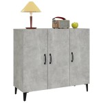 vidaXL Servantă, gri beton, 90x34x80 cm, lemn compozit