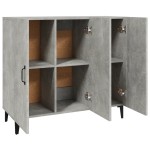 vidaXL Servantă, gri beton, 90x34x80 cm, lemn compozit