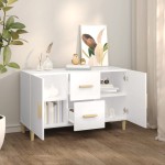 vidaXL Servantă, alb, 100x36x60 cm, lemn compozit vidaXL Servantă, alb, 100x36x60 cm, lemn compozit