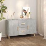 vidaXL Servantă, gri beton, 100x36x60 cm, lemn prelucrat vidaXL Servantă, gri beton, 100x36x60 cm, lemn prelucrat
