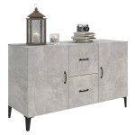 vidaXL Servantă, gri beton, 100x36x60 cm, lemn compozit
