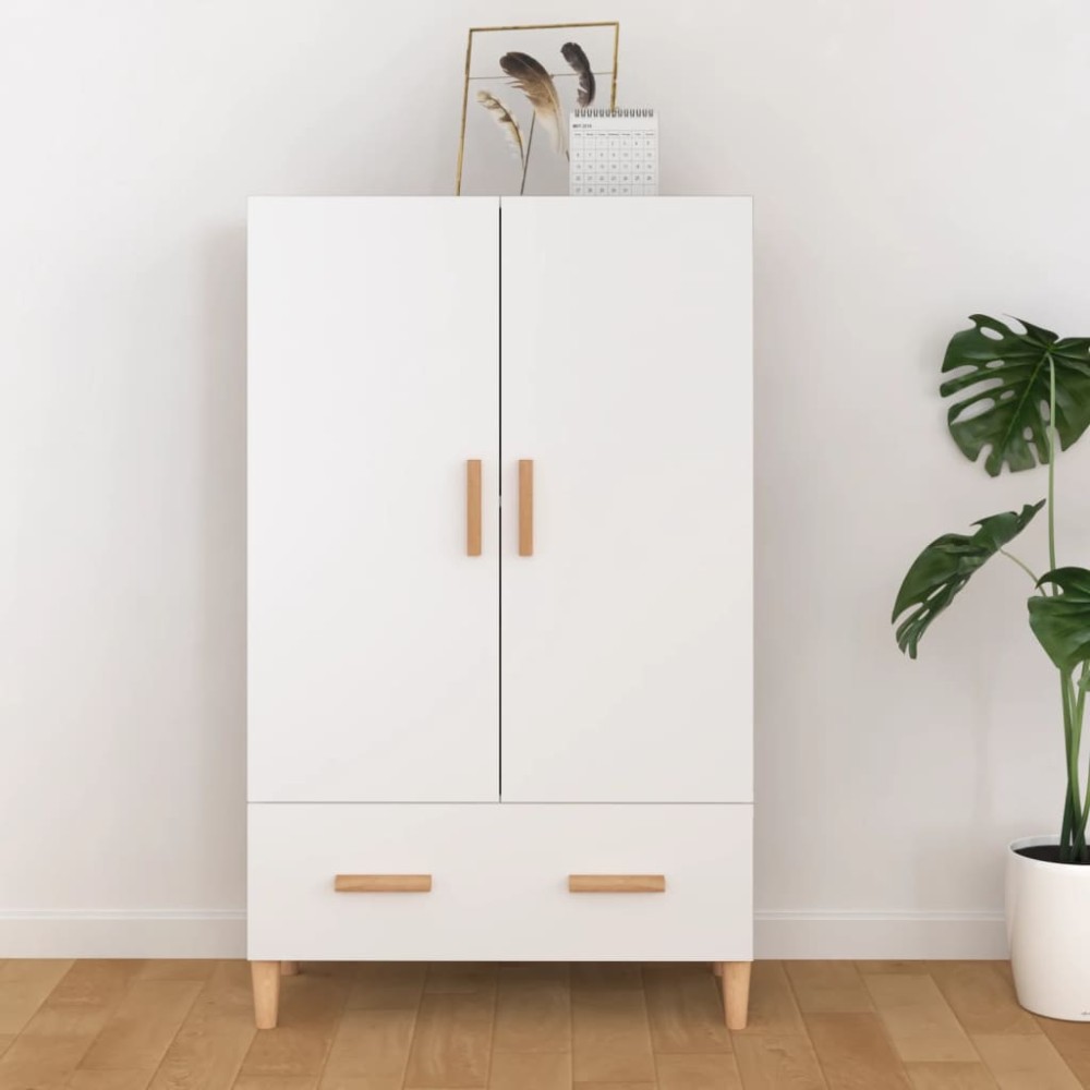 vidaXL Dulap înalt, alb, 70x31x115 cm, lemn prelucrat