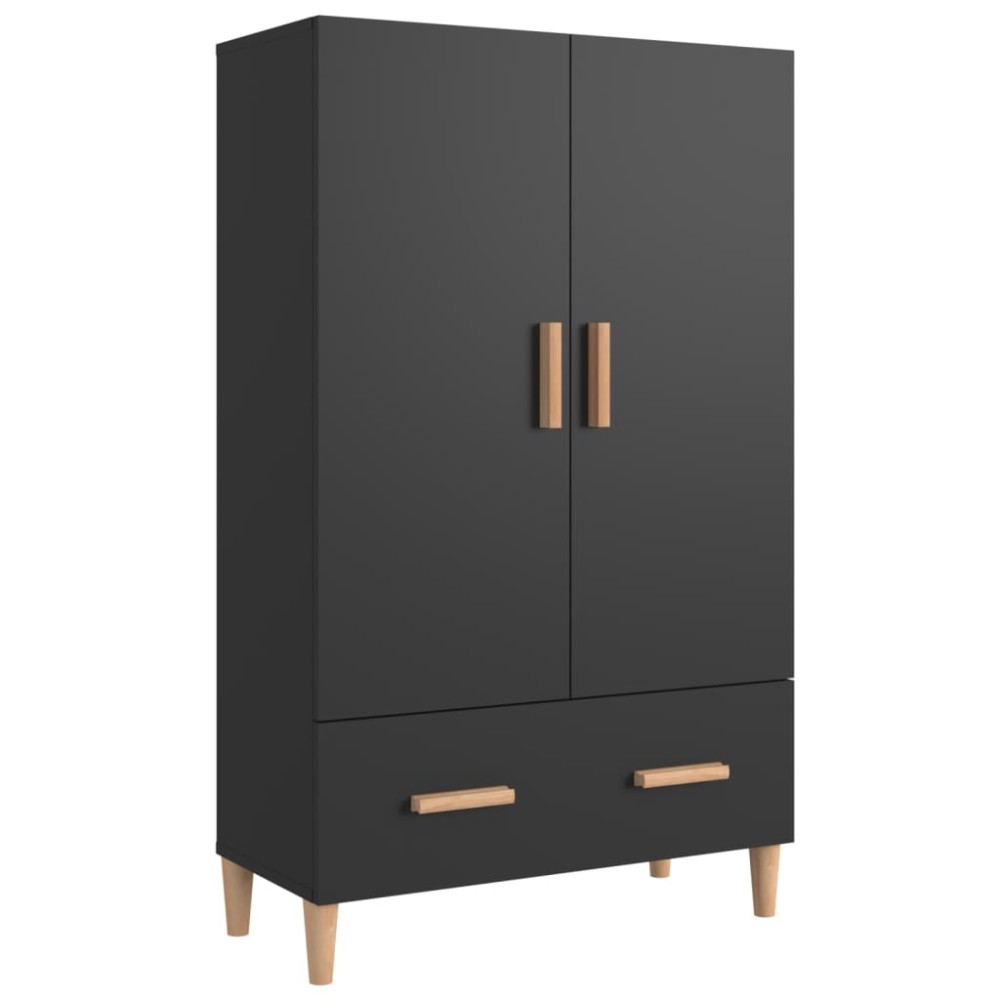vidaXL Dulap înalt, negru, 70x31x115 cm, lemn compozit