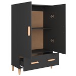 vidaXL Dulap înalt, negru, 70x31x115 cm, lemn compozit