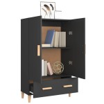 vidaXL Dulap înalt, negru, 70x31x115 cm, lemn compozit