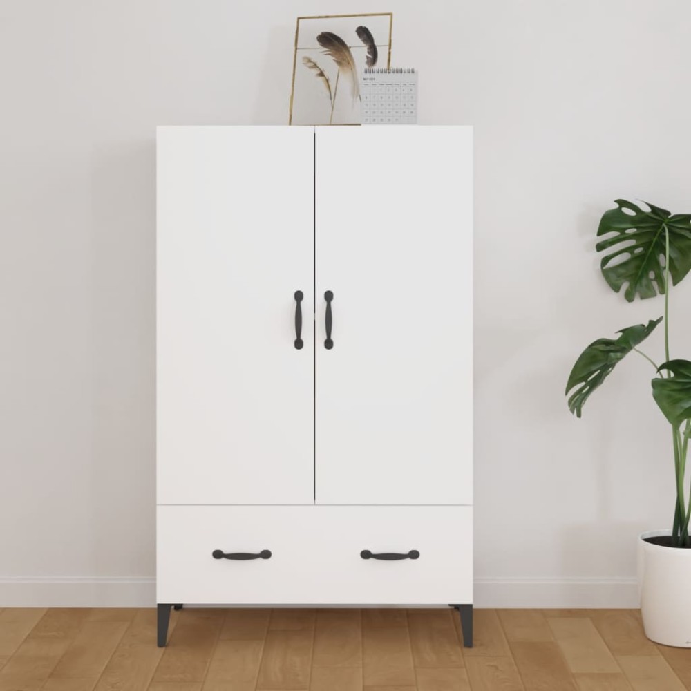 vidaXL Dulap înalt, alb, 70x31x115 cm, lemn prelucrat