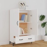 vidaXL Dulap înalt, alb, 70x31x115 cm, lemn prelucrat