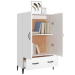 vidaXL Dulap înalt, alb, 70x31x115 cm, lemn prelucrat