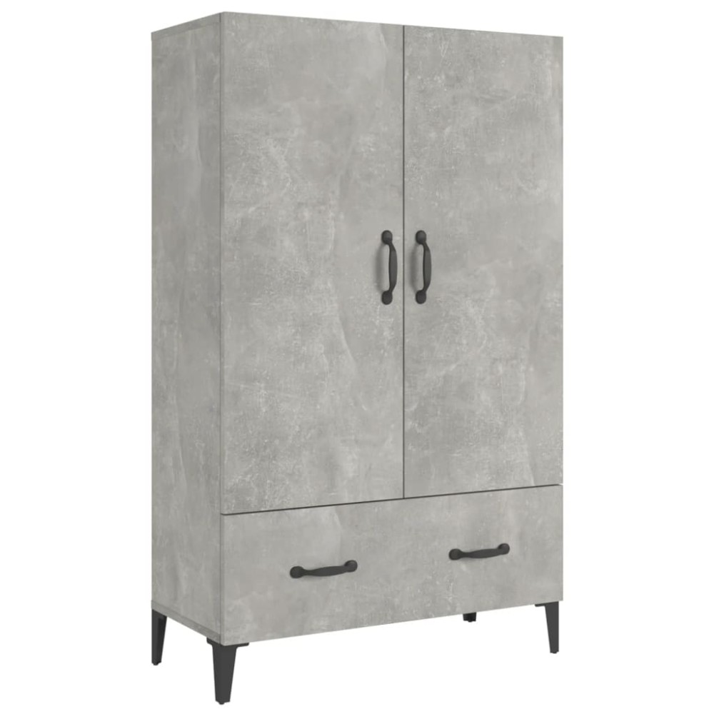 vidaXL Dulap înalt, gri beton, 70x31x115 cm, lemn compozit