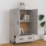 vidaXL Dulap înalt, gri beton, 70x31x115 cm, lemn compozit