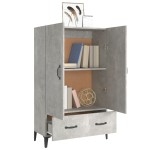 vidaXL Dulap înalt, gri beton, 70x31x115 cm, lemn compozit