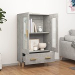 vidaXL Dulap înalt, gri beton, 70x31x115 cm, lemn compozit