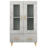 vidaXL Dulap înalt, gri beton, 70x31x115 cm, lemn compozit