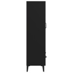vidaXL Dulap înalt, negru, 70x31x115 cm, lemn compozit