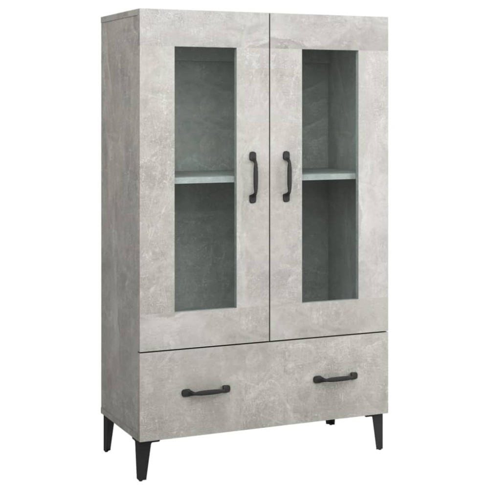 vidaXL Dulap înalt, gri beton, 70x31x115 cm, lemn compozit