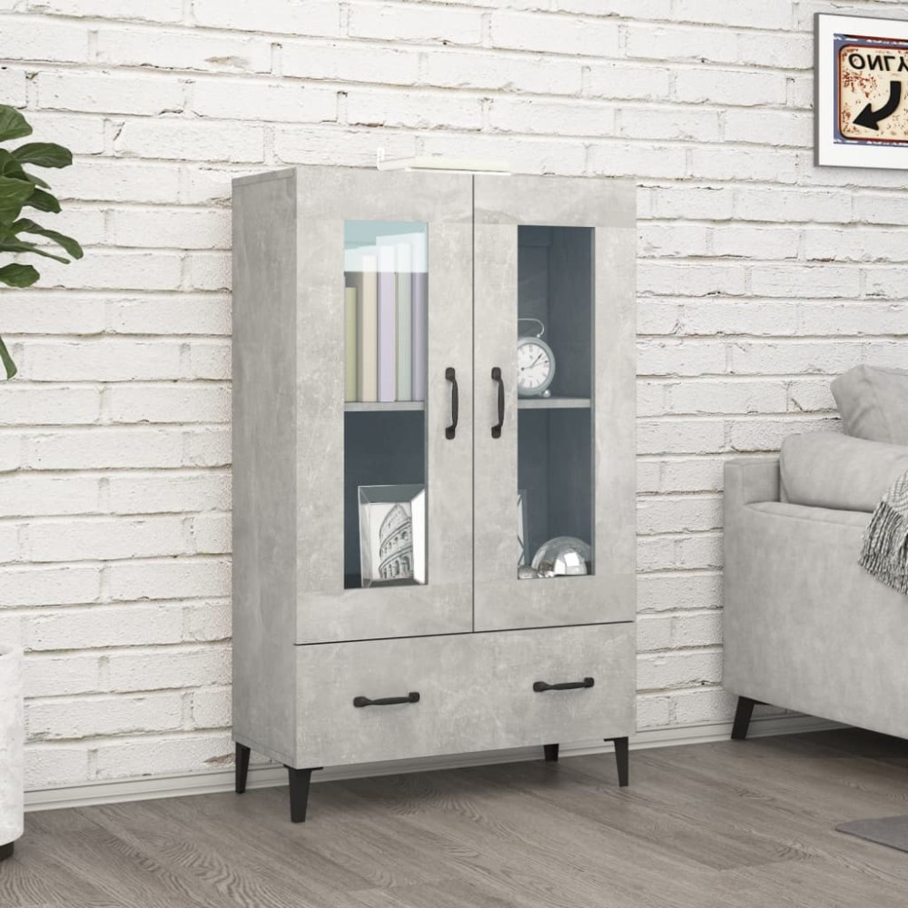 vidaXL Dulap înalt, gri beton, 70x31x115 cm, lemn compozit