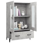 vidaXL Dulap înalt, gri beton, 70x31x115 cm, lemn compozit