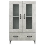 vidaXL Dulap înalt, gri beton, 70x31x115 cm, lemn compozit