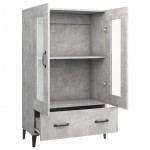 vidaXL Dulap înalt, gri beton, 70x31x115 cm, lemn compozit