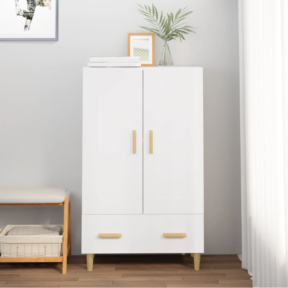 vidaXL Dulap înalt, alb, 70x31x115 cm, lemn compozit