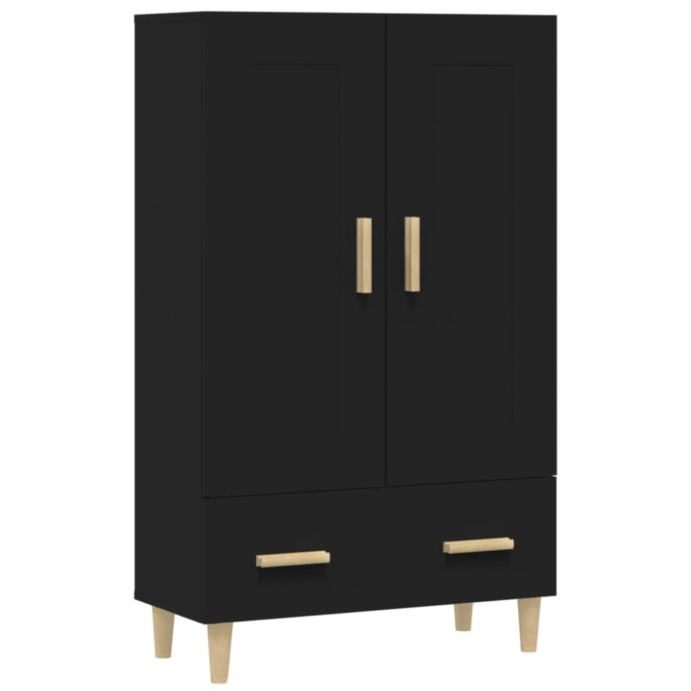 vidaXL Dulap înalt, negru, 70x31x115 cm, lemn compozit