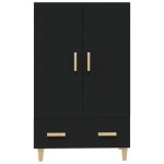 vidaXL Dulap înalt, negru, 70x31x115 cm, lemn compozit