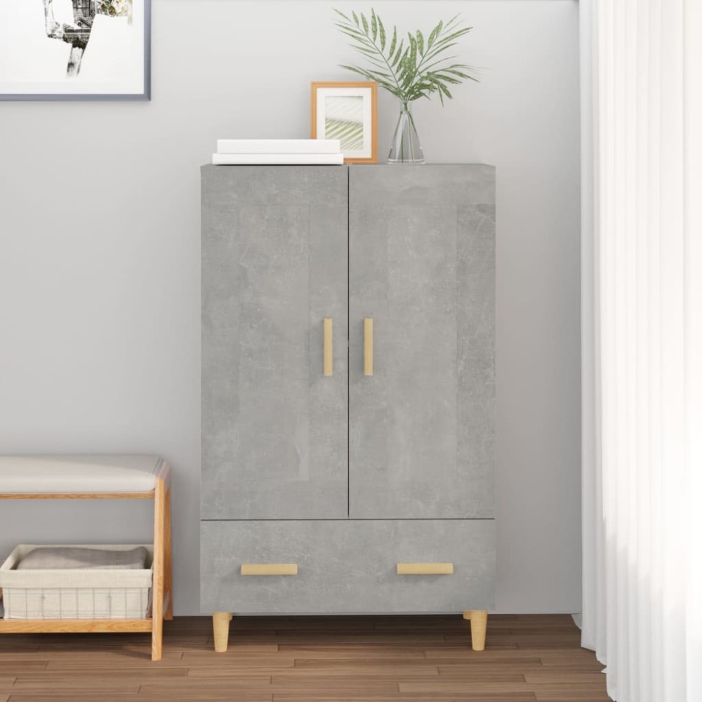 vidaXL Dulap înalt, gri beton, 70x31x115 cm, lemn compozit