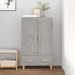 vidaXL Dulap înalt, gri beton, 70x31x115 cm, lemn compozit