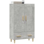 vidaXL Dulap înalt, gri beton, 70x31x115 cm, lemn compozit