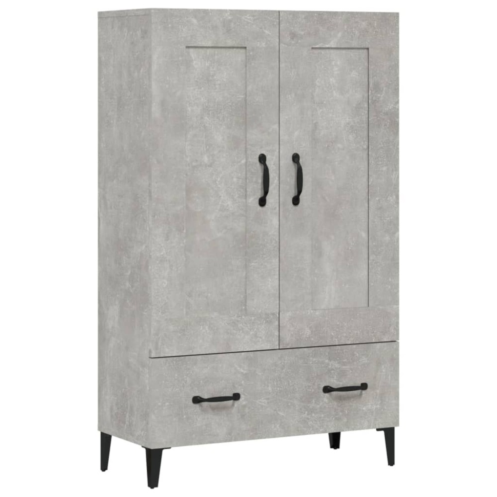 vidaXL Dulap înalt, gri beton, 70x31x115 cm, lemn compozit