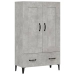 vidaXL Dulap înalt, gri beton, 70x31x115 cm, lemn compozit