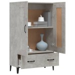 vidaXL Dulap înalt, gri beton, 70x31x115 cm, lemn compozit