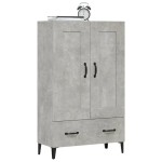 vidaXL Dulap înalt, gri beton, 70x31x115 cm, lemn compozit