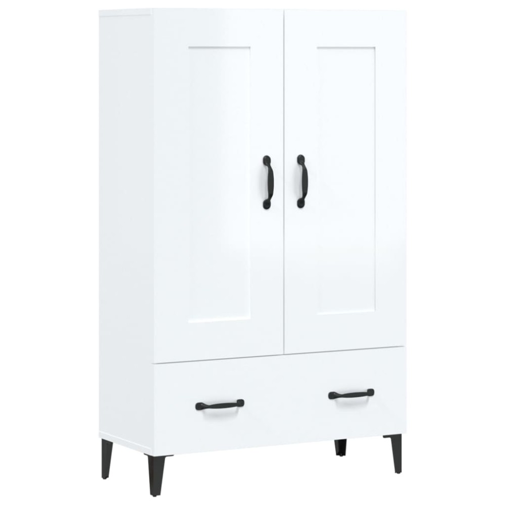 vidaXL Dulap înalt, alb extralucios, 70x31x115 cm, lemn prelucrat