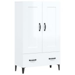 vidaXL Dulap înalt, alb extralucios, 70x31x115 cm, lemn prelucrat vidaXL Dulap înalt, alb extralucios, 70x31x115 cm, lemn prelucrat